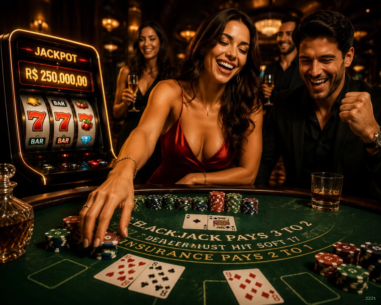 Jogos de Cassino Premium - Slots, Roleta, Blackjack e Dealer Ao Vivo